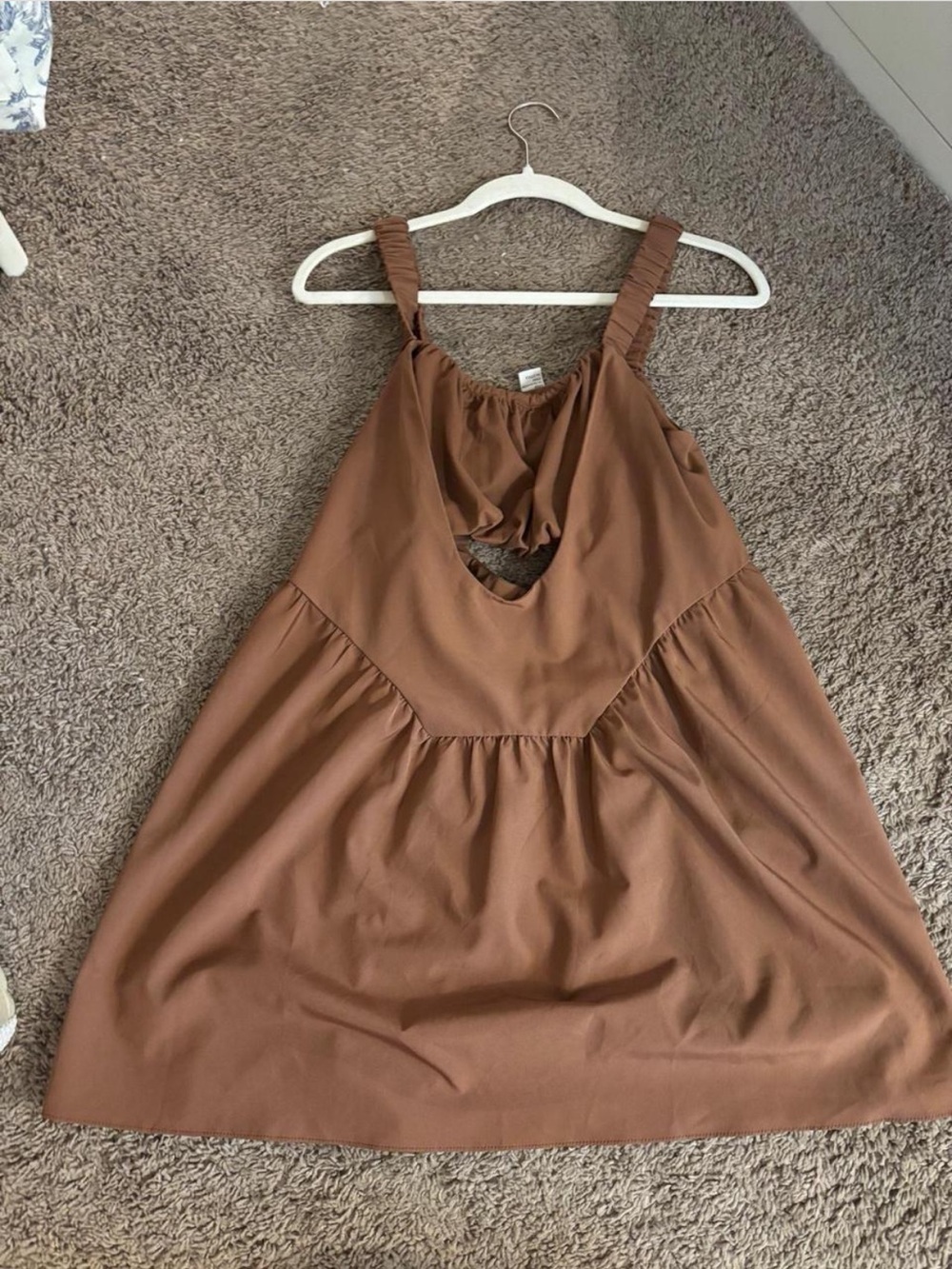 Anrabess Brown Backless Dress